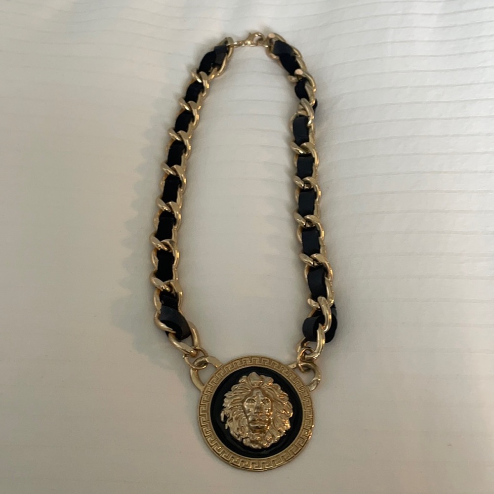 Black and gold statement necklace